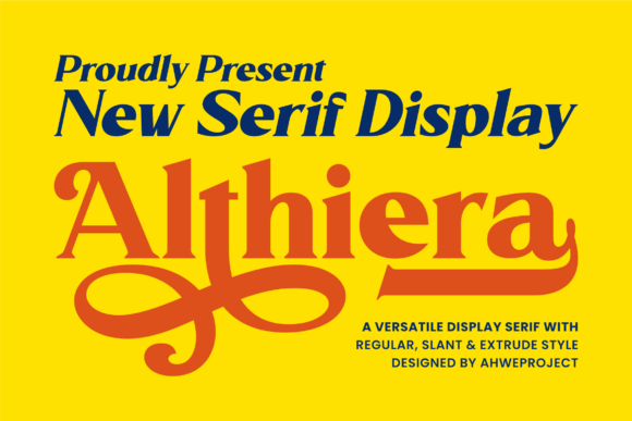 Althiera: A Serif Display Font That Makes Handmade Products Shine