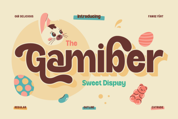 Gamiber: A Display Typeface with Playful Retro Charm