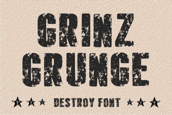 Grinz Grunge: The Rough Display Font for Bold Campaigns