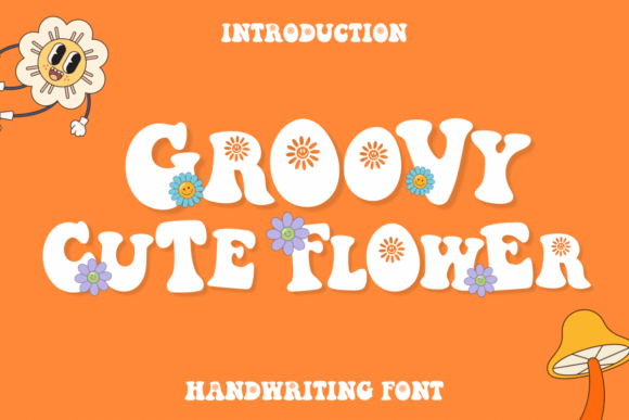 Groovy Cute Flower Font for Campaign Design
