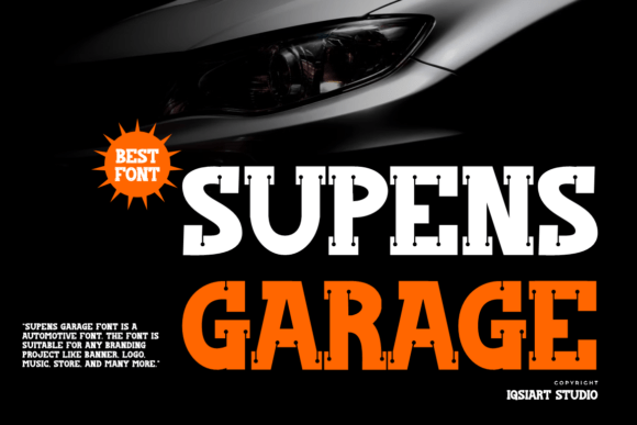 Supens Garage: A Bold Display Typeface for Campaigns
