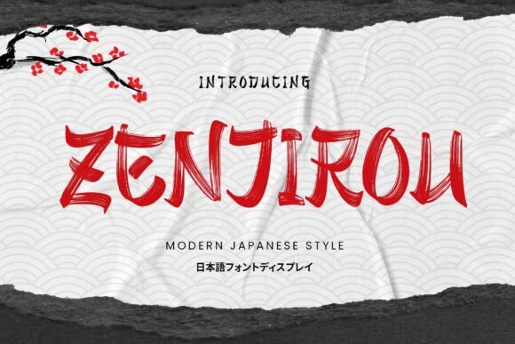 Zenjirou: A Bold Brush Display Typeface for Web Design
